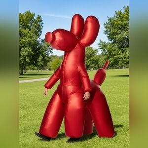 Red Inflatable Dog Balloon Costume